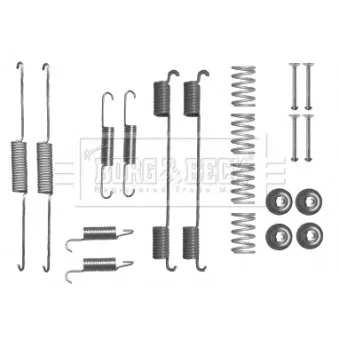 Kit d'accessoires, plaquette de frein à disque BORG & BECK BBK6239