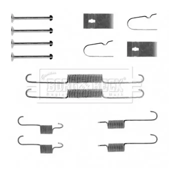 Kit d'accessoires, plaquette de frein à disque BORG & BECK BBK6244
