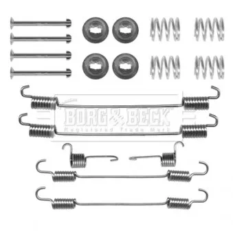 Kit d'accessoires, plaquette de frein à disque BORG & BECK BBK6247