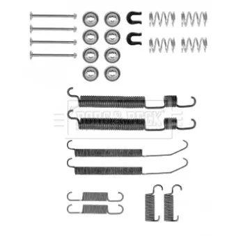 Kit d'accessoires, plaquette de frein à disque BORG & BECK BBK6250