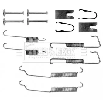 Kit d'accessoires, plaquette de frein à disque BORG & BECK BBK6256