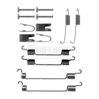Kit d'accessoires, plaquette de frein à disque BORG & BECK BBK6262