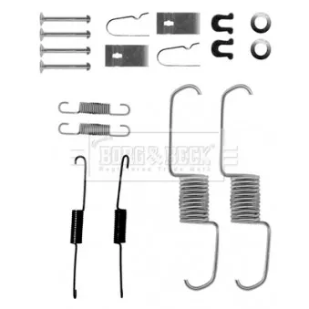 Kit d'accessoires, plaquette de frein à disque BORG & BECK BBK6269