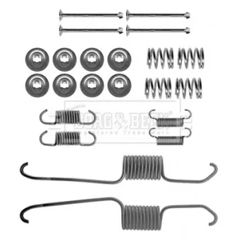 Kit d'accessoires, plaquette de frein à disque BORG & BECK BBK6302
