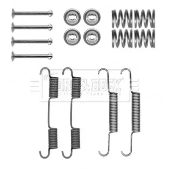 Kit d'accessoires, plaquette de frein à disque BORG & BECK BBK6322