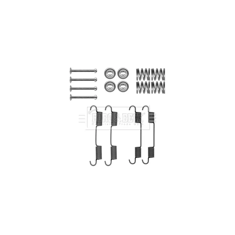 Kit d'accessoires, plaquette de frein à disque BORG & BECK BBK6323