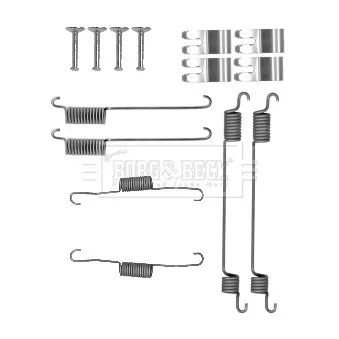 Kit d'accessoires, plaquette de frein à disque BORG & BECK BBK6331