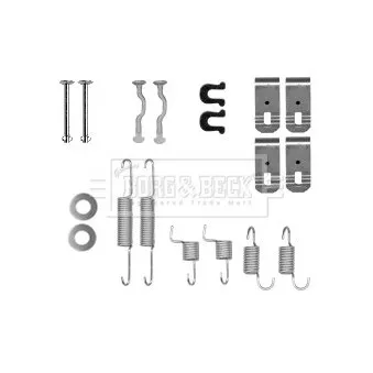 Kit d'accessoires, plaquette de frein à disque BORG & BECK BBK6335
