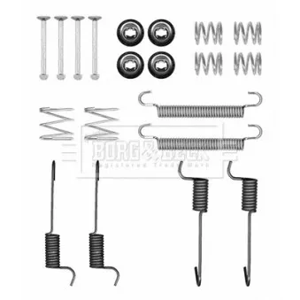 Kit d'accessoires, mâchoires de frein de stationnement BORG & BECK BBK6346