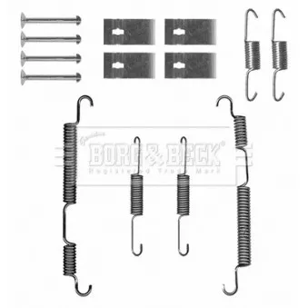Kit d'accessoires, mâchoires de frein de stationnement BORG & BECK BBK6350