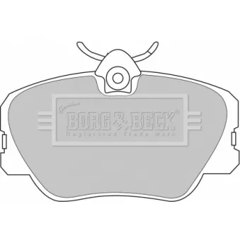 Jeu de 4 plaquettes de frein avant BORG & BECK BBP1068