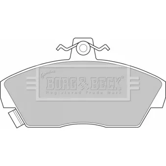 Jeu de 4 plaquettes de frein avant BORG & BECK BBP1109