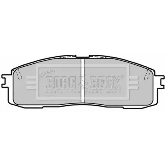 Jeu de 4 plaquettes de frein arrière BORG & BECK BBP1203