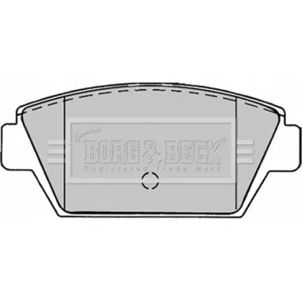 Jeu de 4 plaquettes de frein arrière BORG & BECK BBP1243