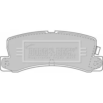 Jeu de 4 plaquettes de frein arrière BORG & BECK BBP1405