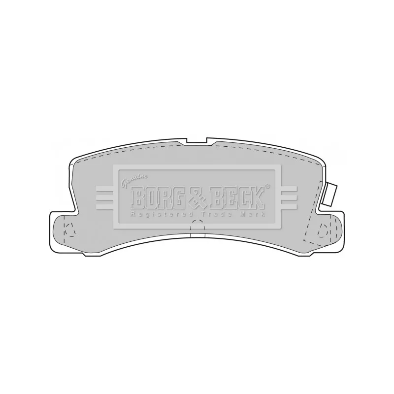Jeu de 4 plaquettes de frein arrière BORG & BECK BBP1405
