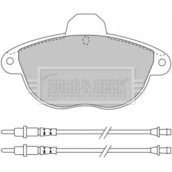 Jeu de 4 plaquettes de frein avant BORG & BECK BBP1455