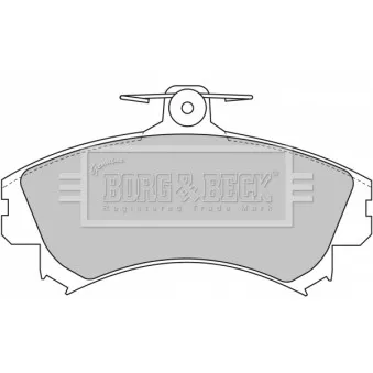 Jeu de 4 plaquettes de frein avant BORG & BECK BBP1458