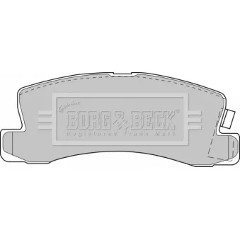 Jeu de 4 plaquettes de frein arrière BORG & BECK BBP1477