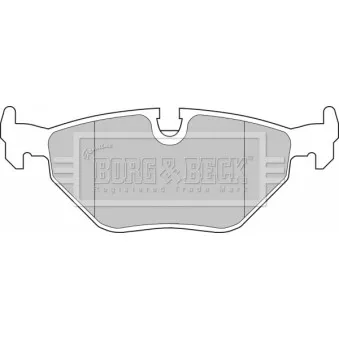 Jeu de 4 plaquettes de frein arrière BORG & BECK BBP1483