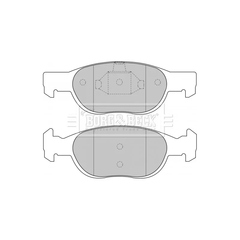 Jeu de 4 plaquettes de frein avant BORG & BECK BBP1499