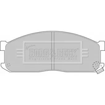 Jeu de 4 plaquettes de frein avant BORG & BECK BBP1536