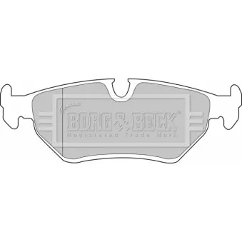 Jeu de 4 plaquettes de frein arrière BORG & BECK BBP1556