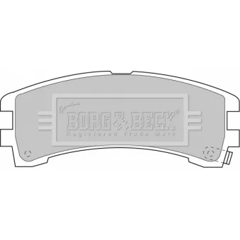 Jeu de 4 plaquettes de frein arrière BORG & BECK BBP1586