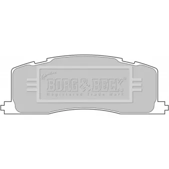 Jeu de 4 plaquettes de frein arrière BORG & BECK BBP1593