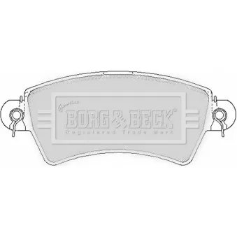 Jeu de 4 plaquettes de frein avant BORG & BECK BBP1621