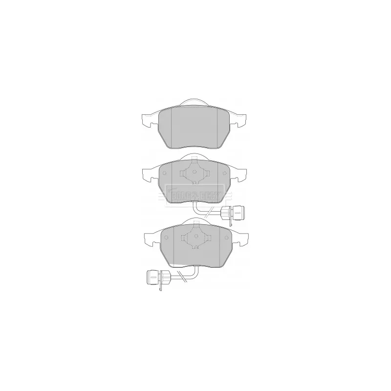 Jeu de 4 plaquettes de frein avant BORG & BECK BBP1646