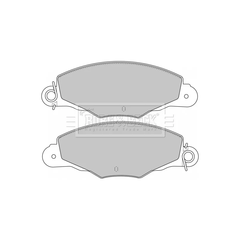 Jeu de 4 plaquettes de frein avant BORG & BECK BBP1648