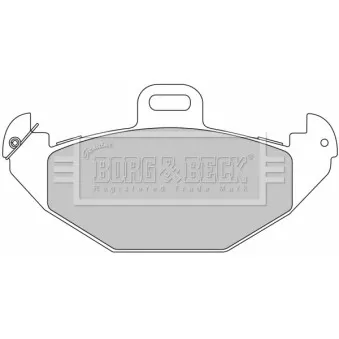 Jeu de 4 plaquettes de frein arrière BORG & BECK