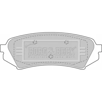 Jeu de 4 plaquettes de frein arrière BORG & BECK BBP1685