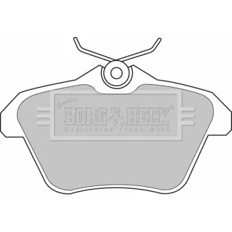 Jeu de 4 plaquettes de frein arrière BORG & BECK BBP1699