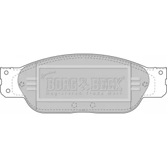 Jeu de 4 plaquettes de frein avant BORG & BECK BBP1704