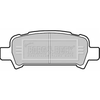 Jeu de 4 plaquettes de frein arrière BORG & BECK BBP1705