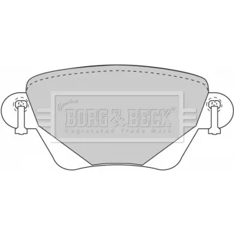 Jeu de 4 plaquettes de frein arrière BORG & BECK BBP1707