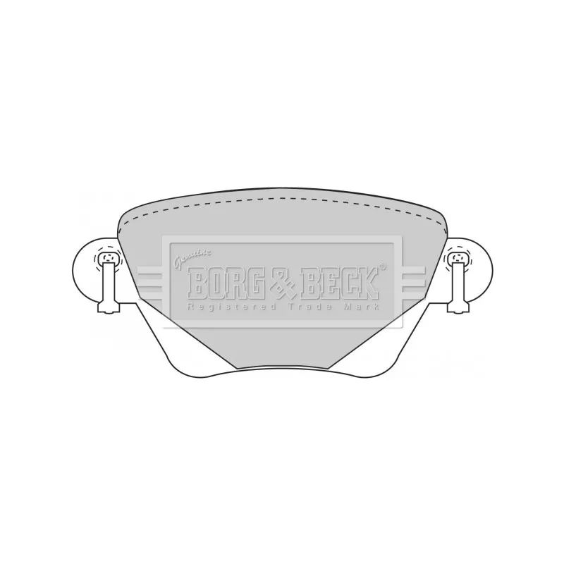 Jeu de 4 plaquettes de frein arrière BORG & BECK BBP1707