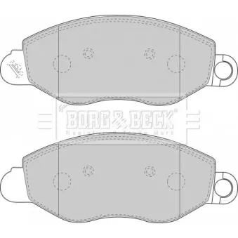 Jeu de 4 plaquettes de frein avant BORG & BECK BBP1714