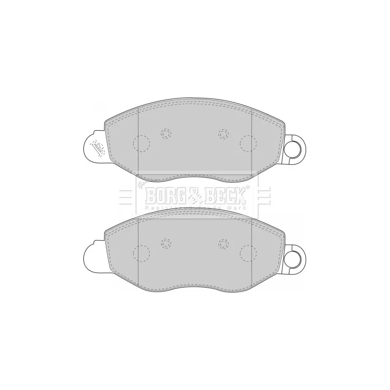 Jeu de 4 plaquettes de frein avant BORG & BECK BBP1714