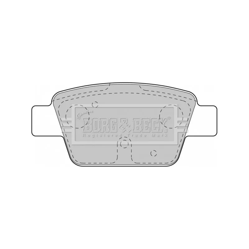 Jeu de 4 plaquettes de frein arrière BORG & BECK BBP1718