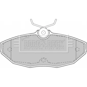 Jeu de 4 plaquettes de frein arrière BORG & BECK BBP1743