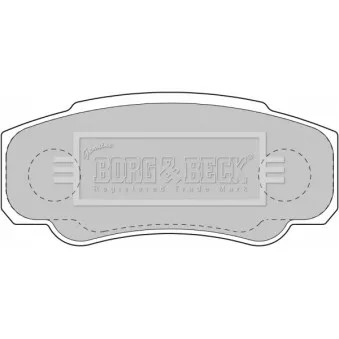 Jeu de 4 plaquettes de frein arrière BORG & BECK BBP1763