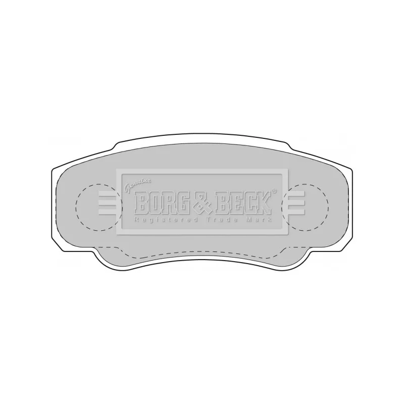 Jeu de 4 plaquettes de frein arrière BORG & BECK BBP1763