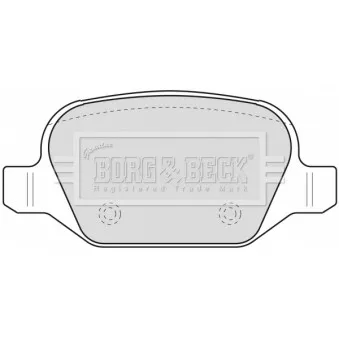 Jeu de 4 plaquettes de frein arrière BORG & BECK BBP1776