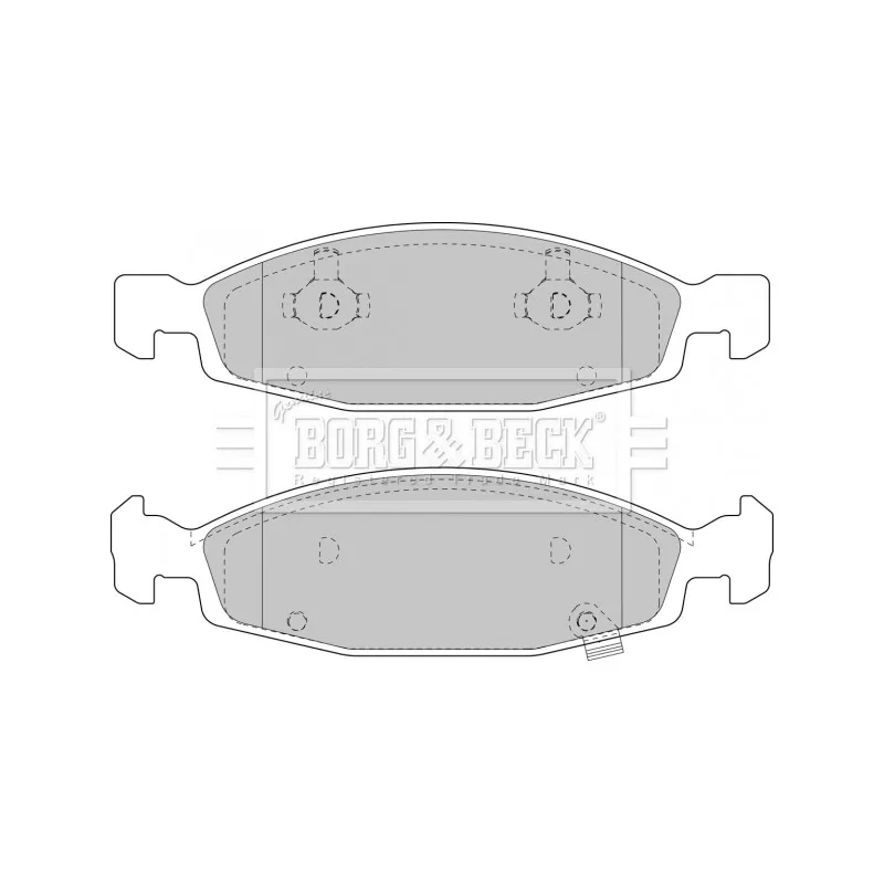 Jeu de 4 plaquettes de frein avant BORG & BECK BBP1781