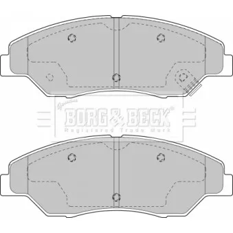 Jeu de 4 plaquettes de frein avant BORG & BECK BBP1795