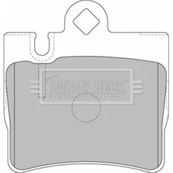 Jeu de 4 plaquettes de frein arrière BORG & BECK BBP1797