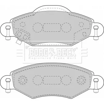 Jeu de 4 plaquettes de frein avant BORG & BECK BBP1808